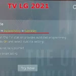 LG TV subtitle management procedure