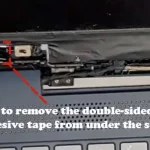 remove-the-double-sided-adhesive-tape-from-under-the-screen-Lenovo-laptop