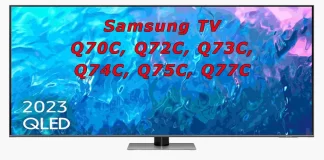 Samsung TV Q70C、Q72C、Q73C、Q74C、Q75C、Q77C の違い