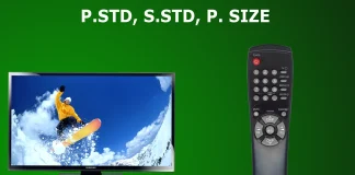 テレビリモコンのP.STD、S.STD、P.SIZEボタンの意味