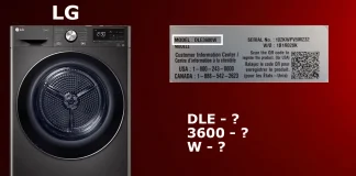 LG ドライヤーのモデル番号デコーダ