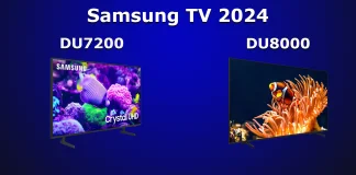 Samsung TV DU8000 と DU7200 の違いについて説明