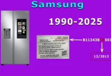 Samsung 冷蔵庫の製造日を知る方法