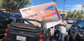 75インチテレビは車で運べるか