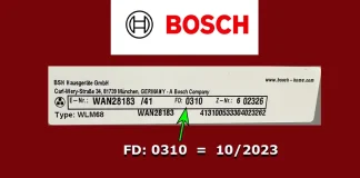 Bosch FDナンバーの製造日コードの解読、説明