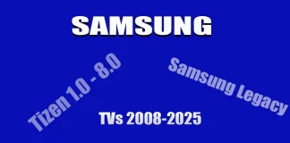 年ごとのSamsungテレビのOSバージョンとモデル