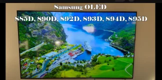 Samsung OLED S85D, S90D, S92D, S93D, S94D, S95D: 違い