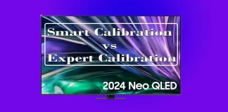 Samsungテレビ、Smart CalibrationとExpert Calibrationの説明