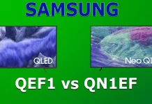 Samsungテレビ QN1EF vs QEF1 ― 2025年モデル比較