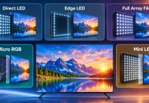 テレビのバックライトの種類を解説、Direct LED、Edge LED、Full Array FALD、Micro RGB、Mini LED